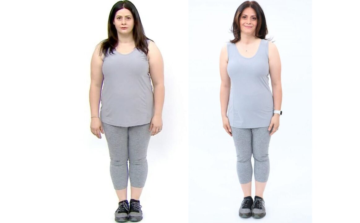 vor und nach der gewichtsabnahme zu hause