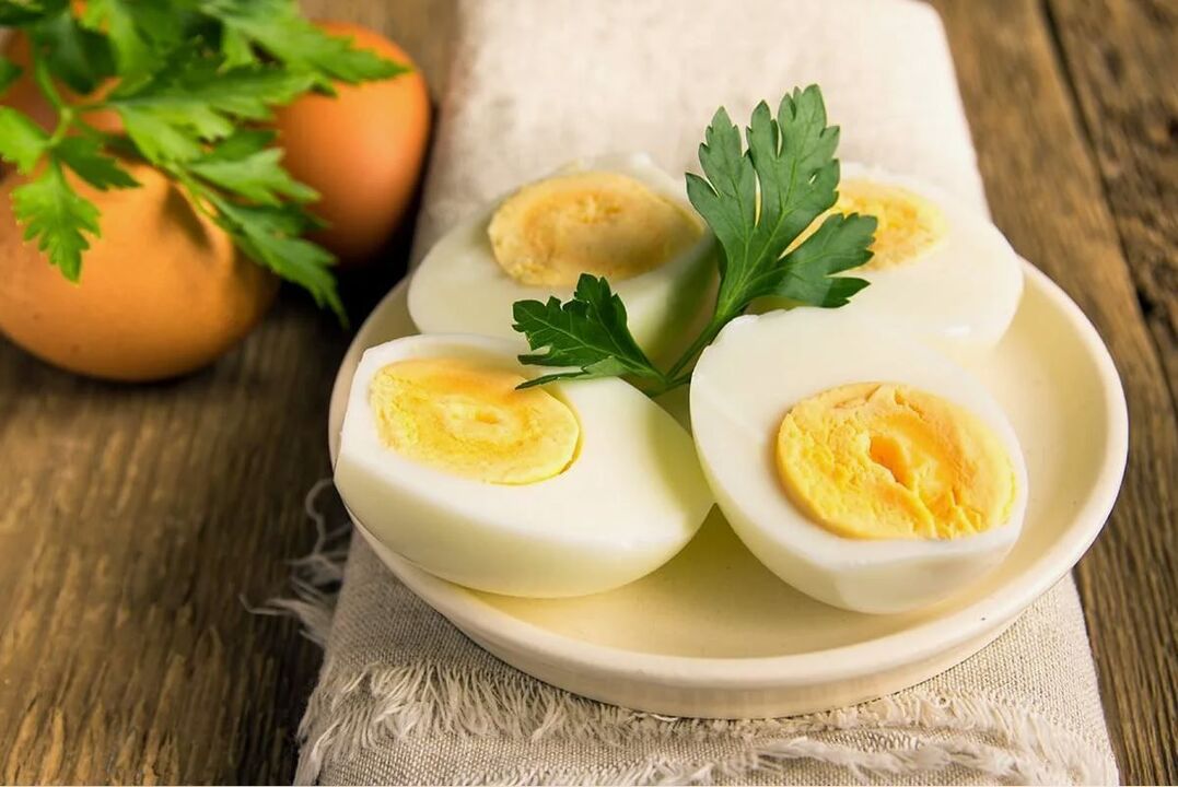 gekochte Eier zum Frühstück